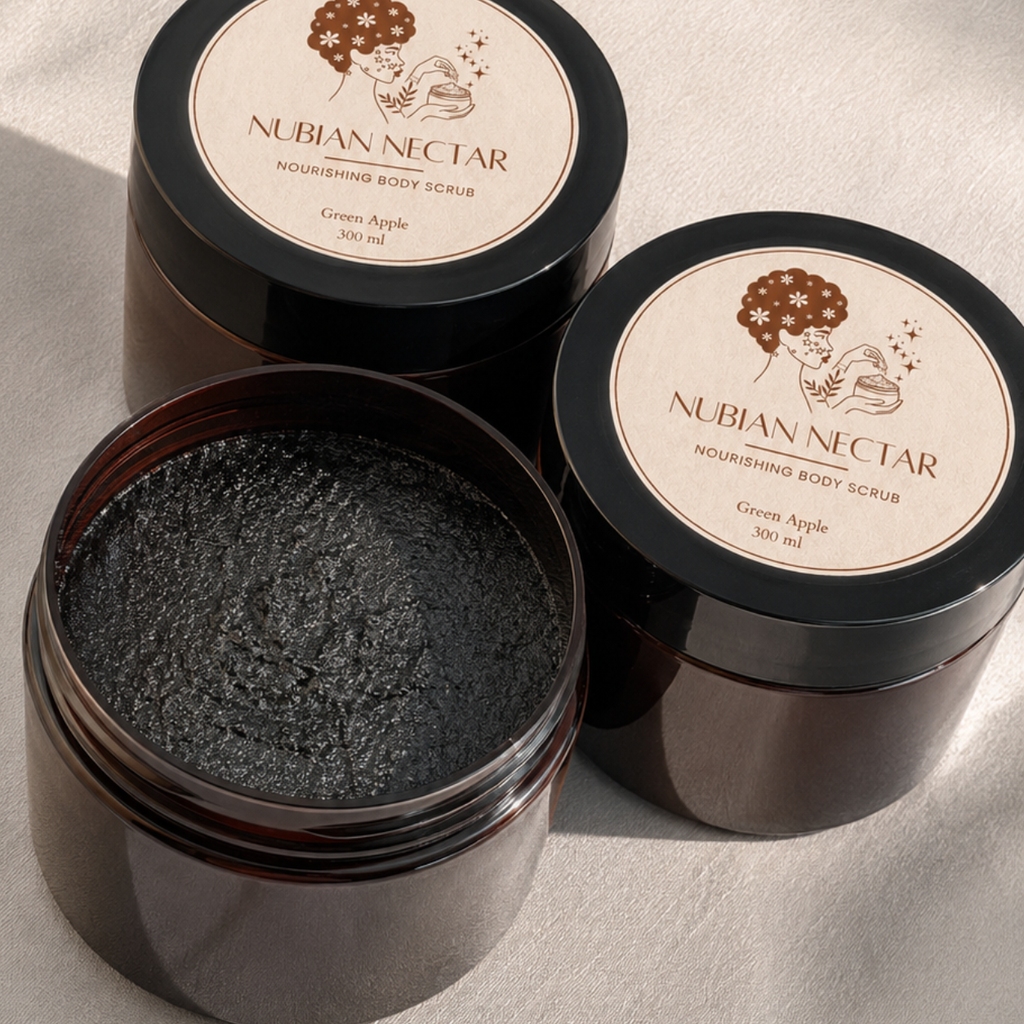 Green Apple Scented Sugar & Charcoal Body Scrub