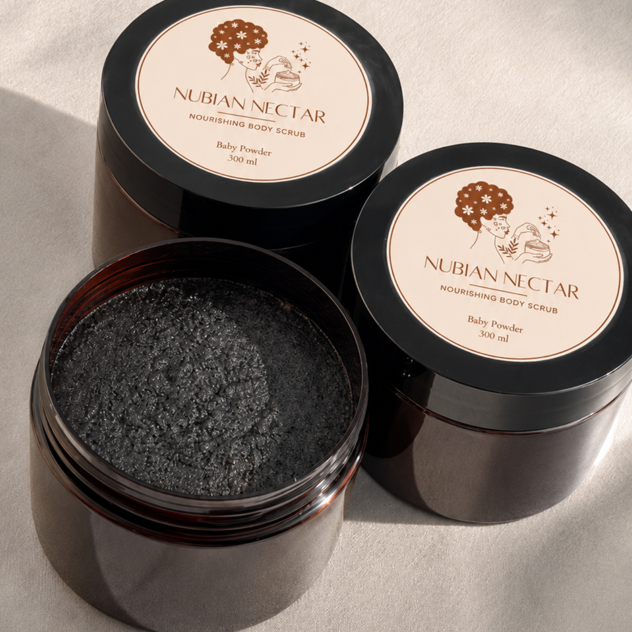 Baby Powder Scented Sugar & Charcoal Body Scrub
